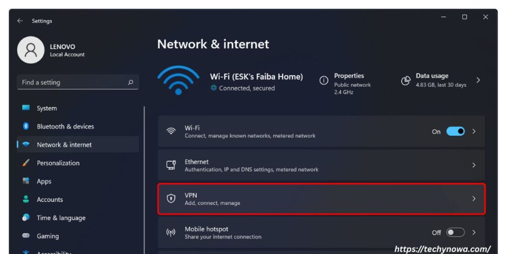 Disabling VPN from a Third-Party App