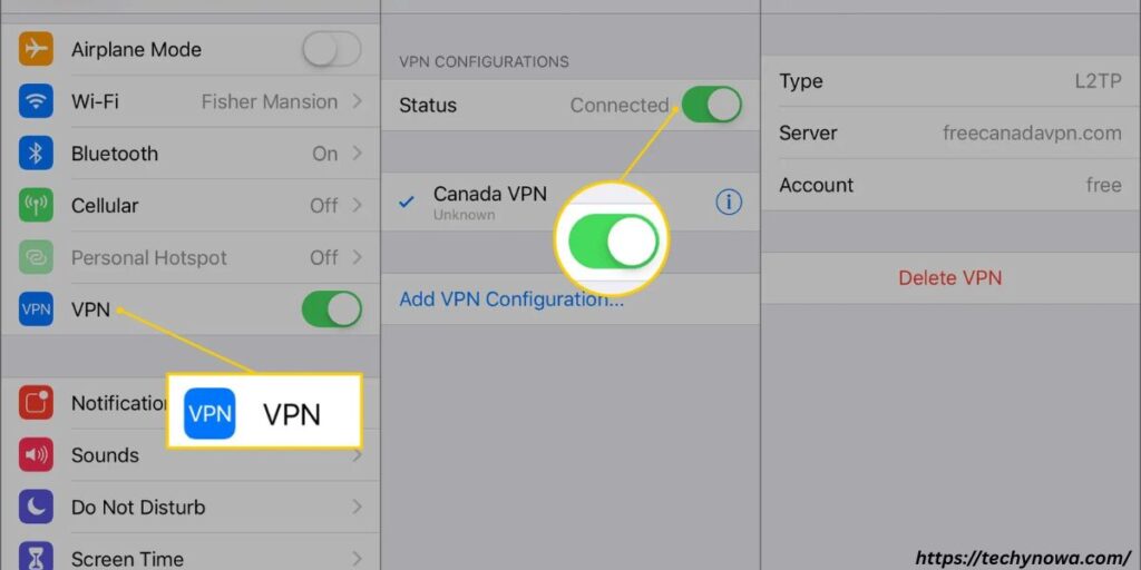 Turning Off VPN Using Quick Settings Panel