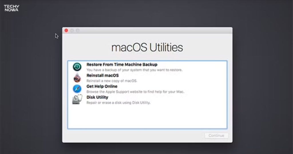 Use macOS Recovery Mode to Reset Pass