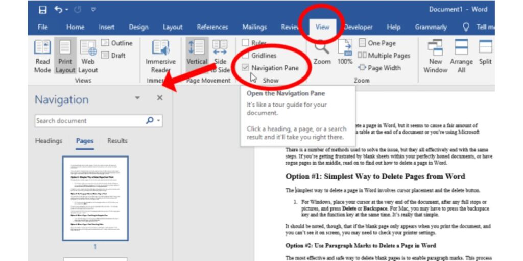how to move pages in word 2007