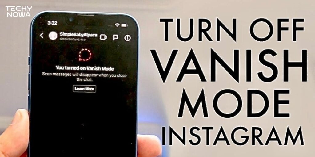 Can you disable vanish mode for all chats at once?