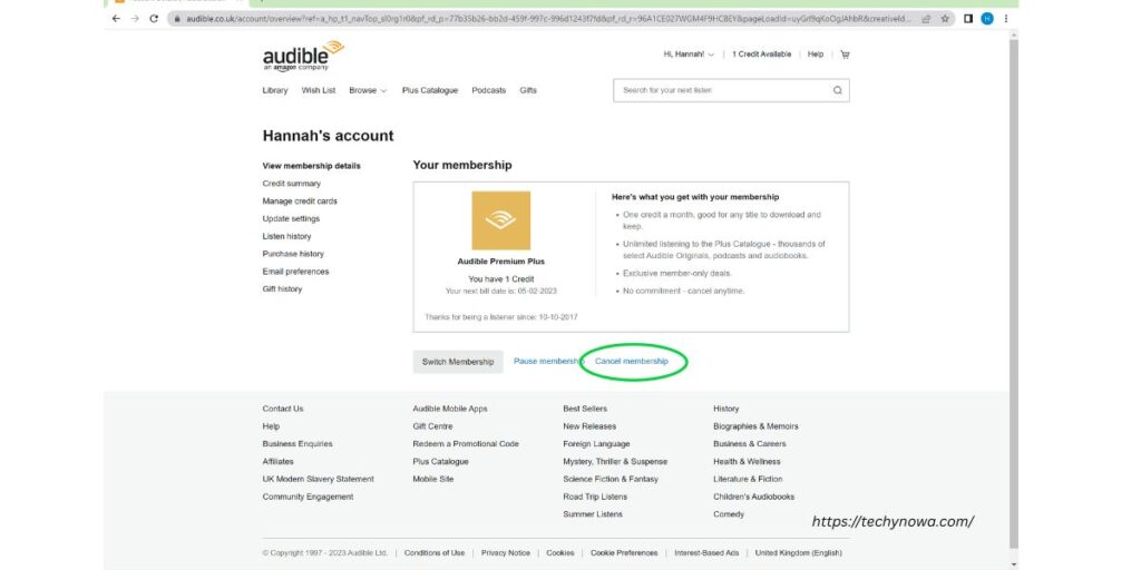 How Can I cancel my Audible Membership On Mobile Web?