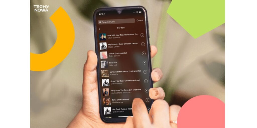 How can I add music to Instagram videos with captions?