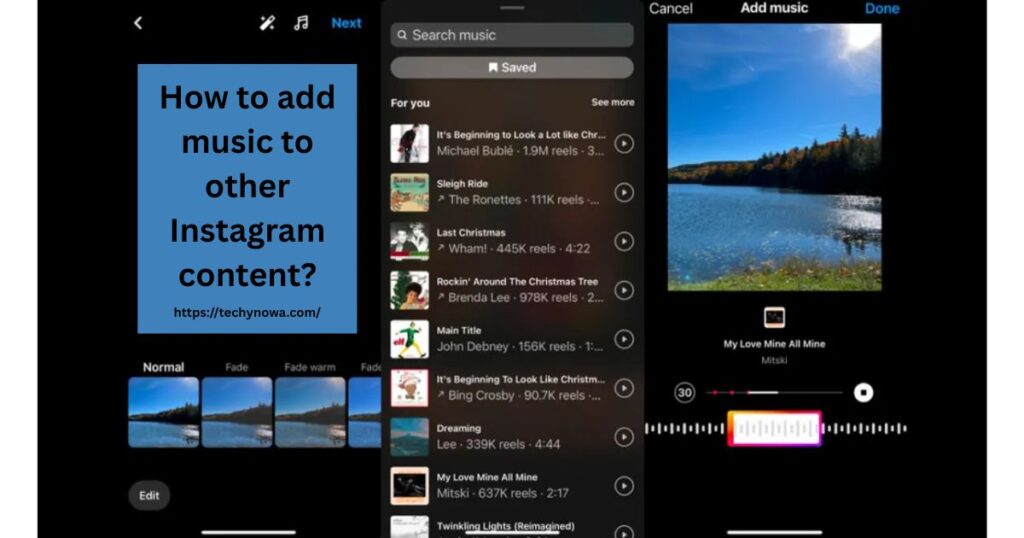 How to add music to other Instagram content?