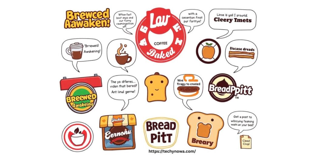 Funny company logos and puns by other artists