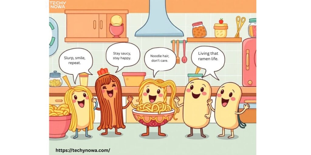 Noodle Puns Captions