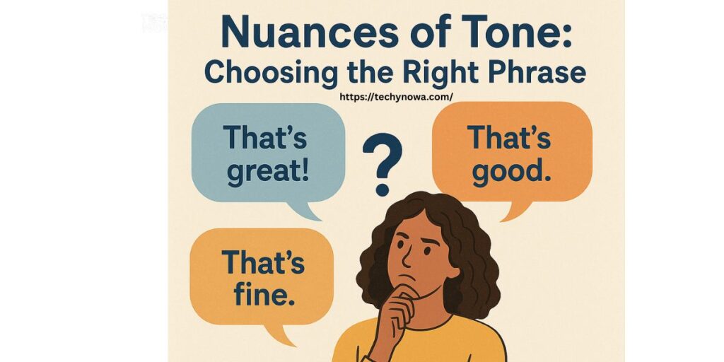 Nuances of Tone: Choosing the Right Phrase