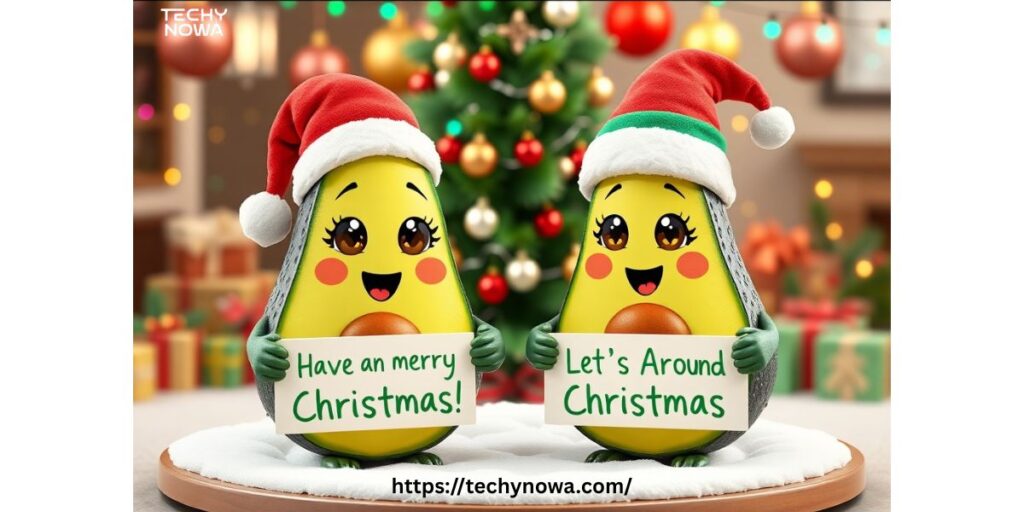 Christmas-Themed Avocado Puns
