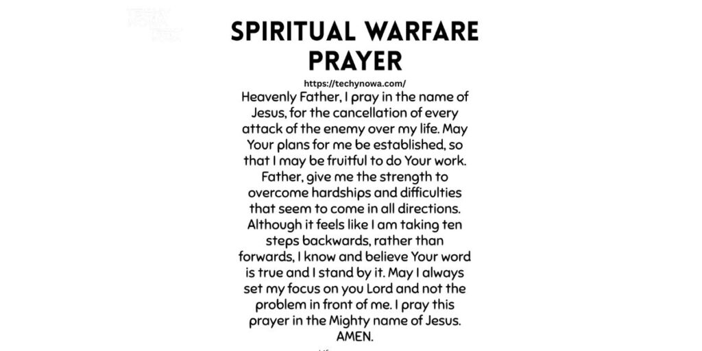 Prayers for Spiritual Warfare