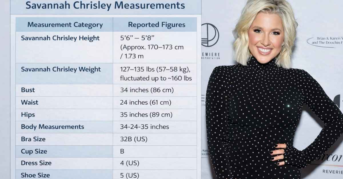 Savannah Chrisley Measurements